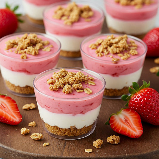 Strawberry Yogurt Cheesecake Cups 🍓🧁
