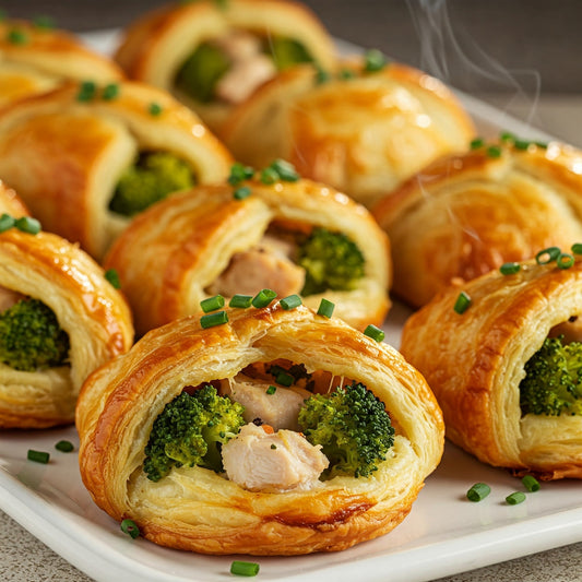 Chicken & Broccoli Puff Pastry Parcels 🥦🥐