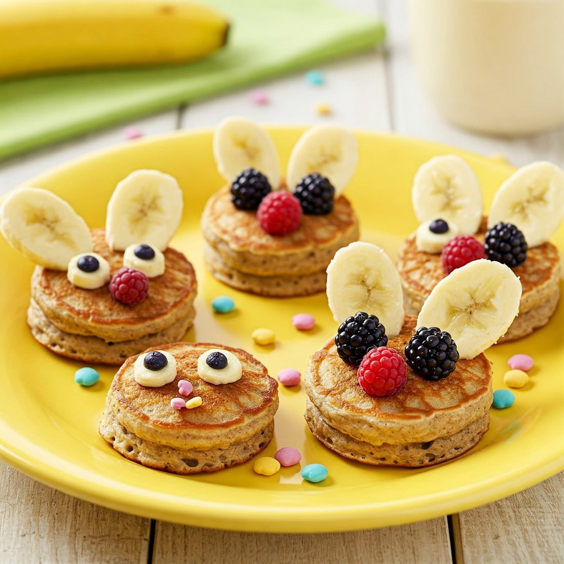 Easter Bunny Pancake Bites 🐰🥞