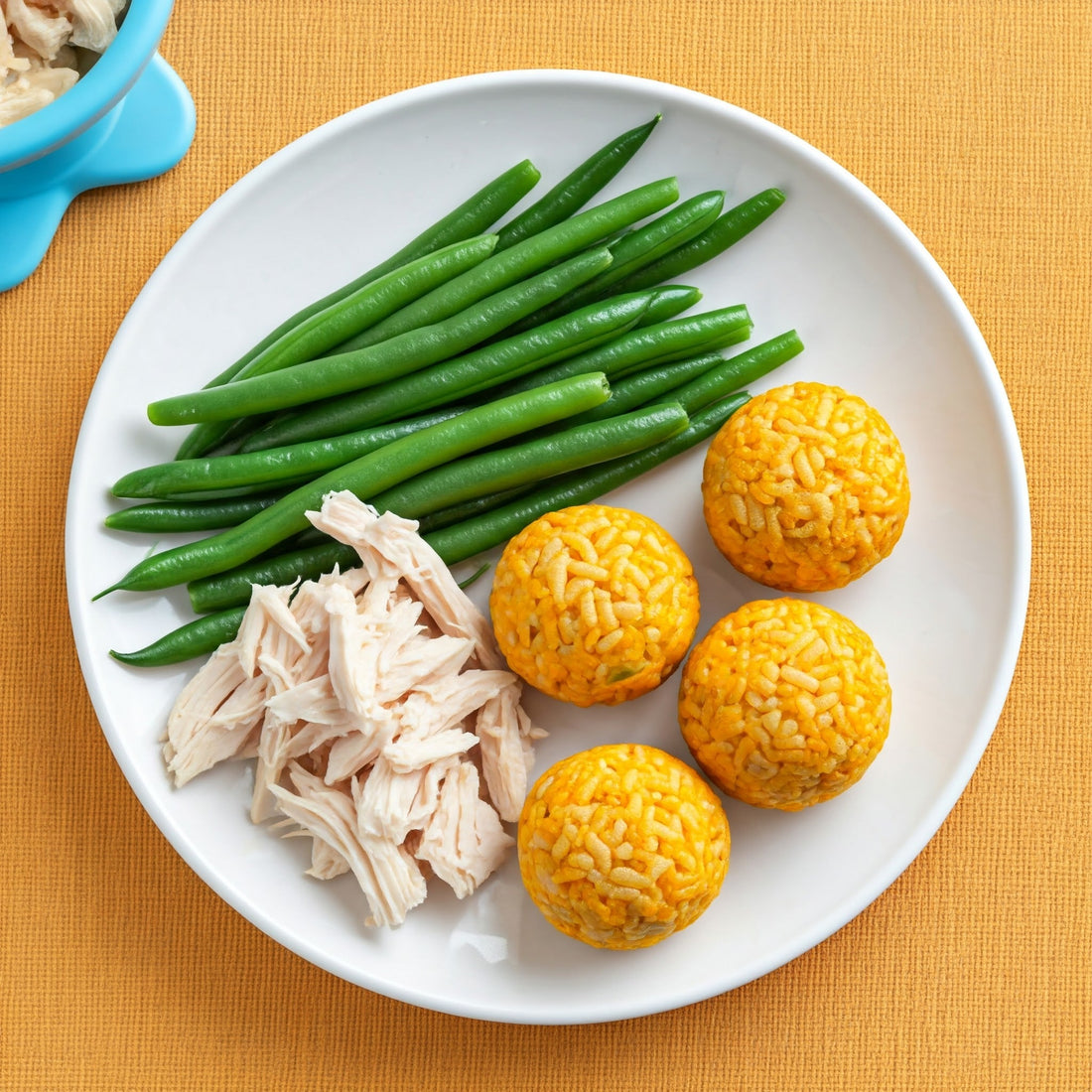 Pumpkin Rice Balls with Steamed Chicken: A Fun, Nutritious Baby Meal