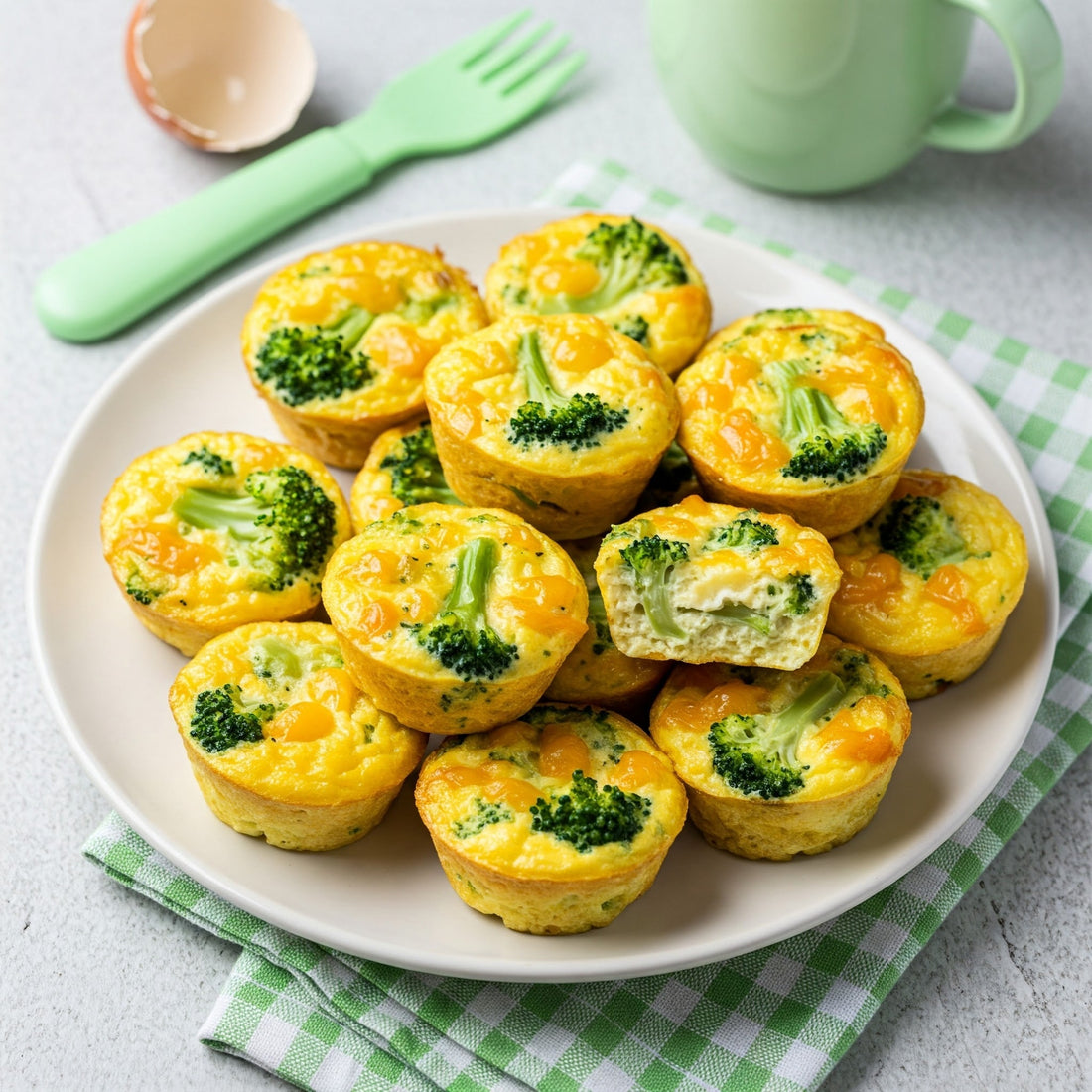 Mini Broccoli and Cheese Egg Bites: A Poppable Protein Powerhouse