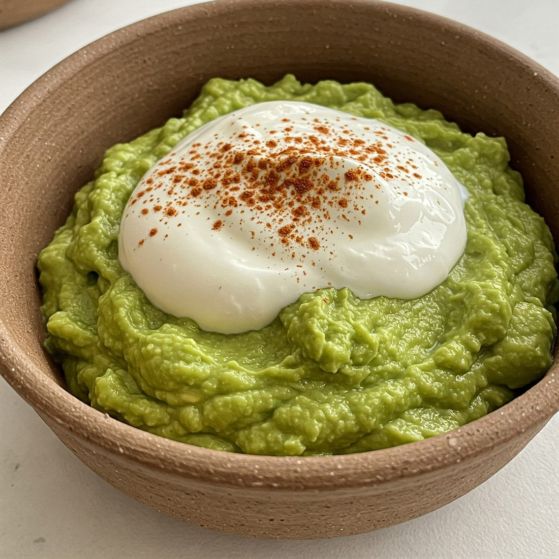 Green Goodness Bowl: Avocado Yogurt Mash for Tiny Tummies