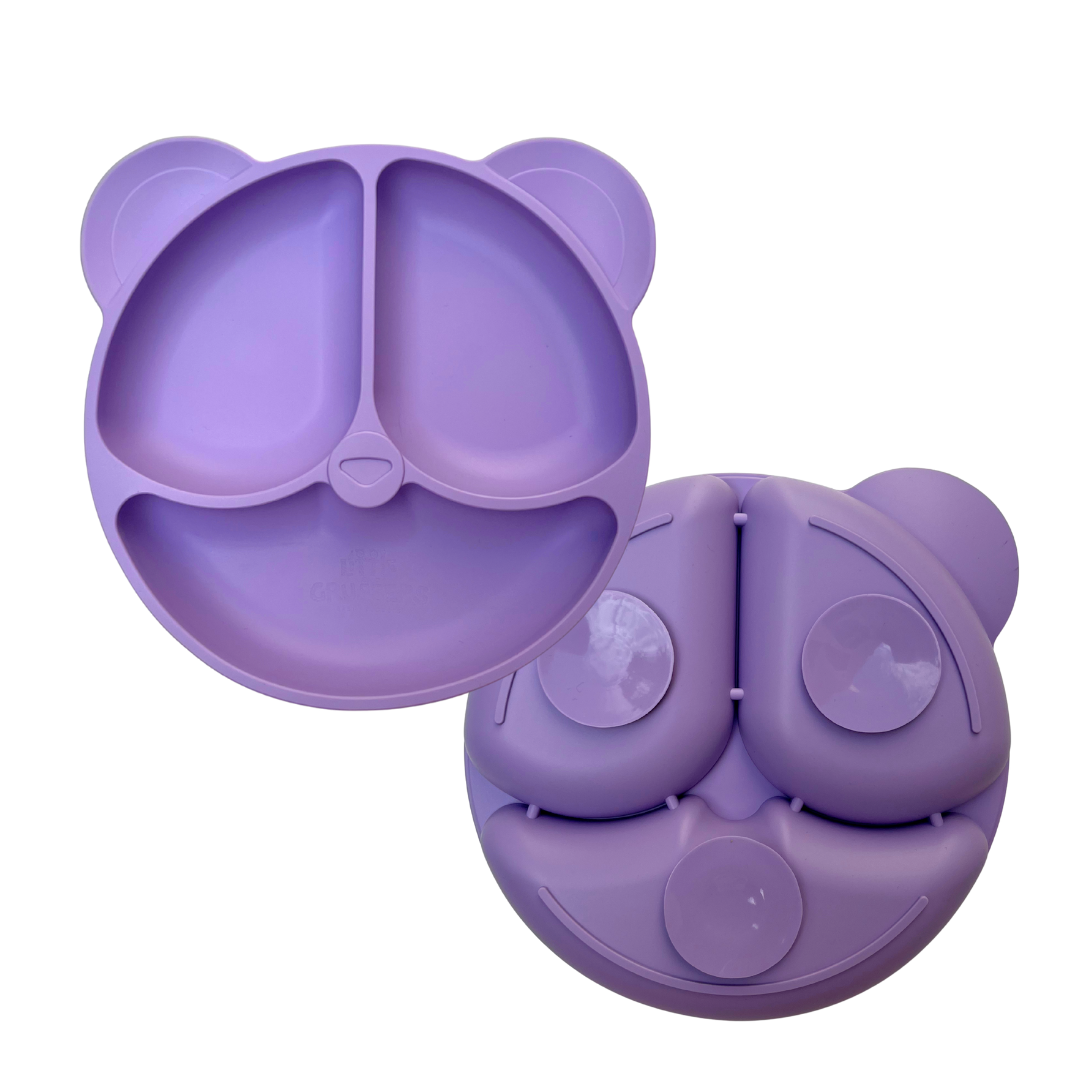 Bear Face Silicone Suction Plate by LittleGrubbers
