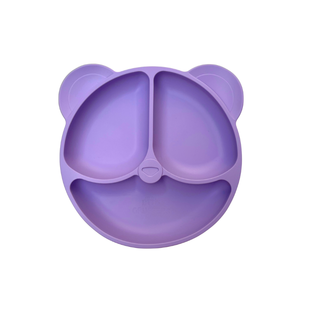 Bear Face Silicone Suction Plate by LittleGrubbers