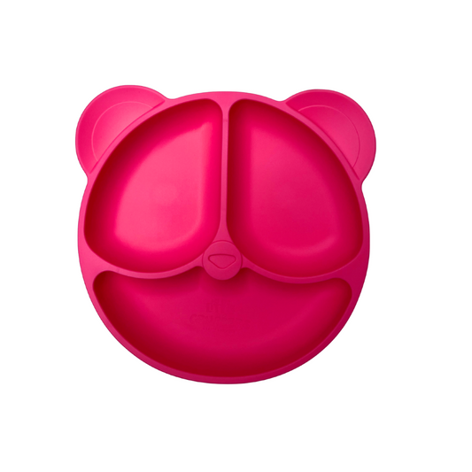 Bear Face Silicone Suction Plate by LittleGrubbers