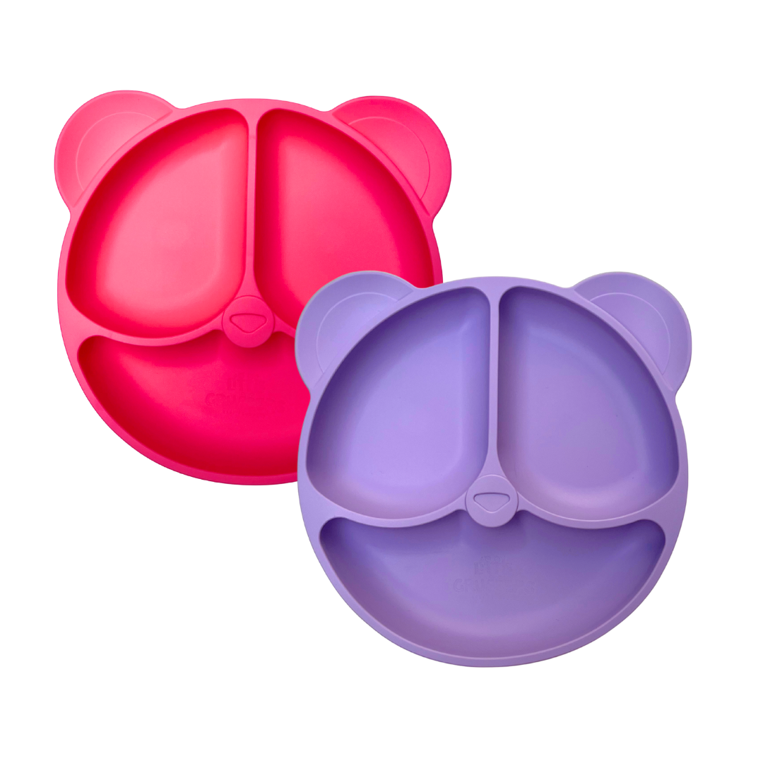 Bear Face Silicone Suction Plate by LittleGrubbers