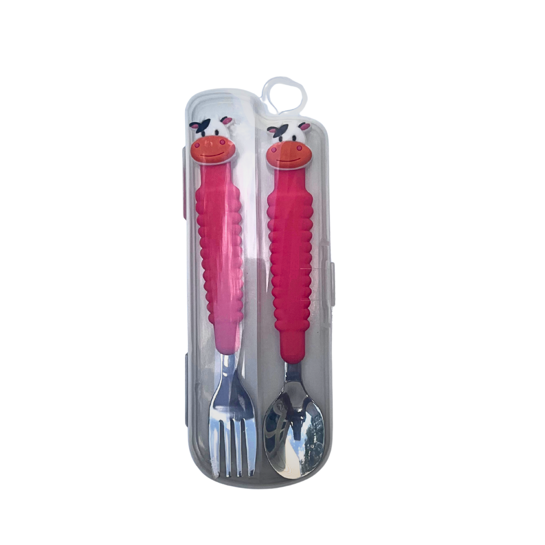3-in-1 Fork & Spoon Set with Portable Case