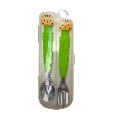 3-in-1 Fork & Spoon Set with Portable Case