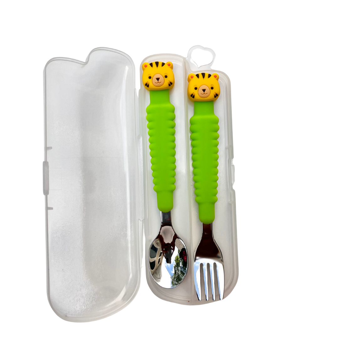 3-in-1 Fork & Spoon Set with Portable Case