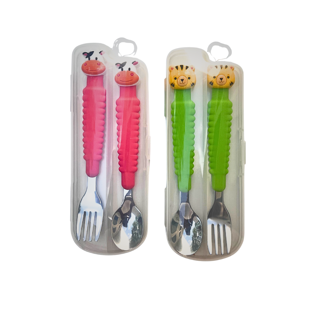 3-in-1 Fork & Spoon Set with Portable Case