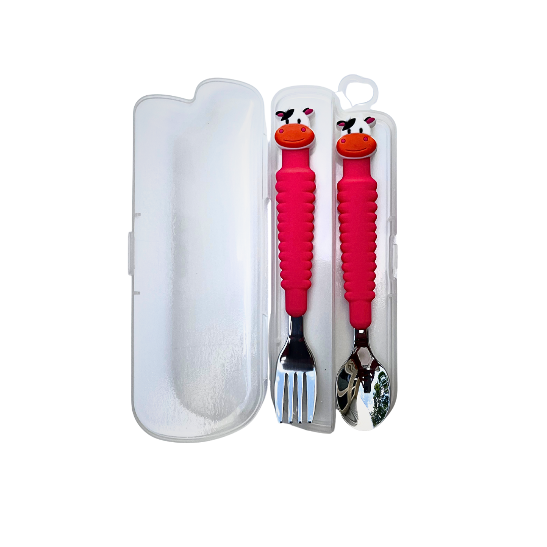 3-in-1 Fork & Spoon Set with Portable Case